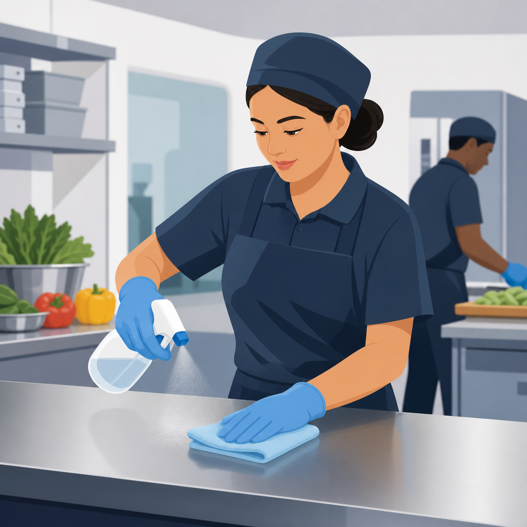 Cleaning and sanitising